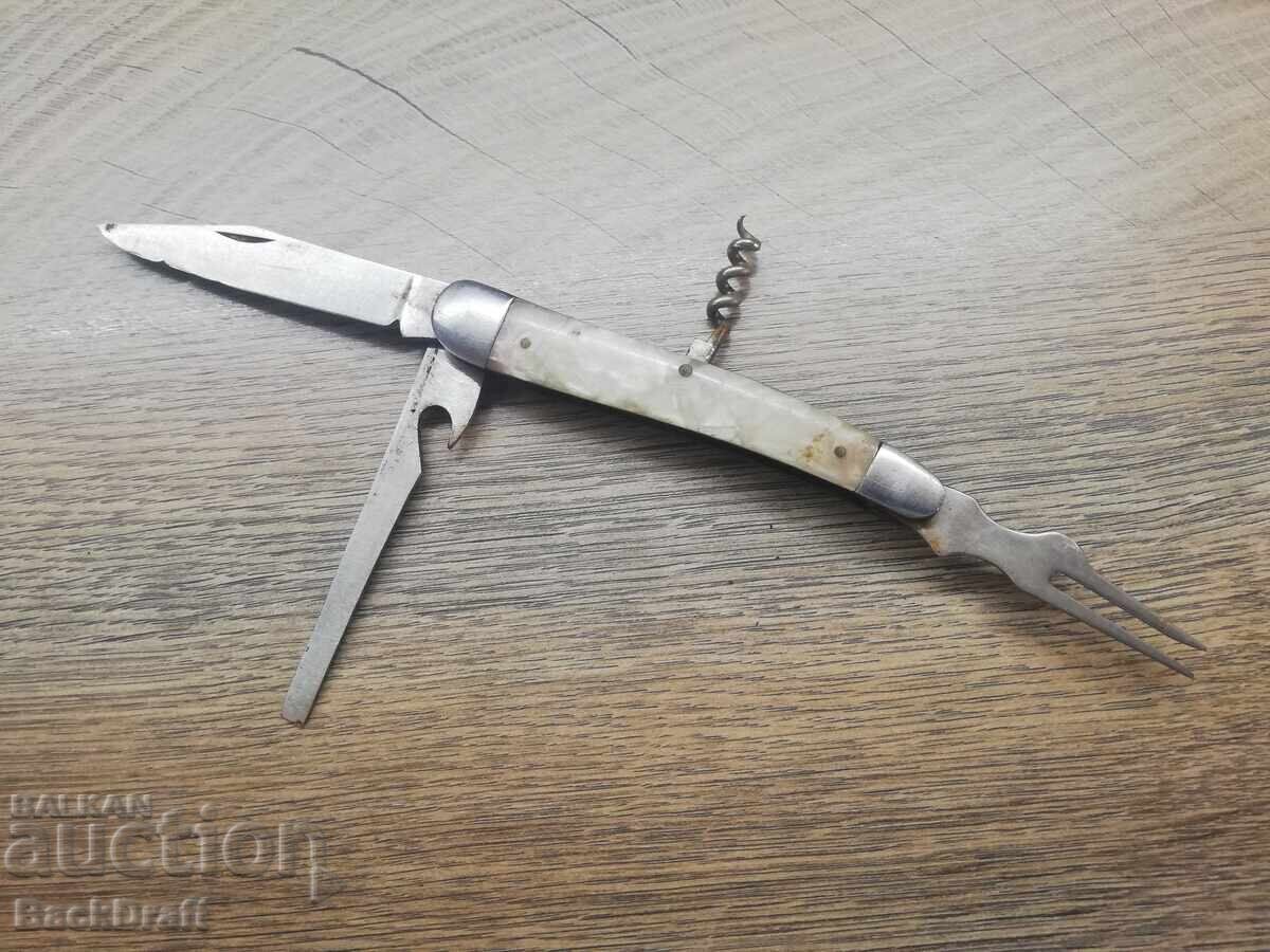 Social Combined Folding Pocket Knife "Sickle and Hammer" V. Tarnovo