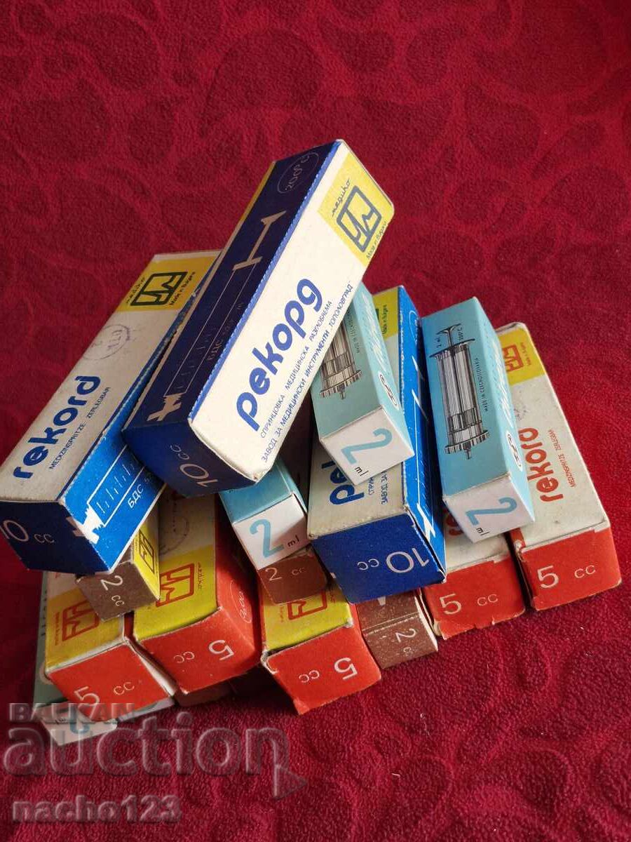 Παρτίδα παλιών γυάλινων συριγγών - καινούργιες - 7 Παρτίδα παλιών γυάλινων συριγγών - καινούργιες - 7