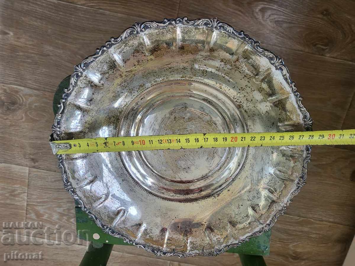 Антикварна сребърна фруктиера поднос - 5