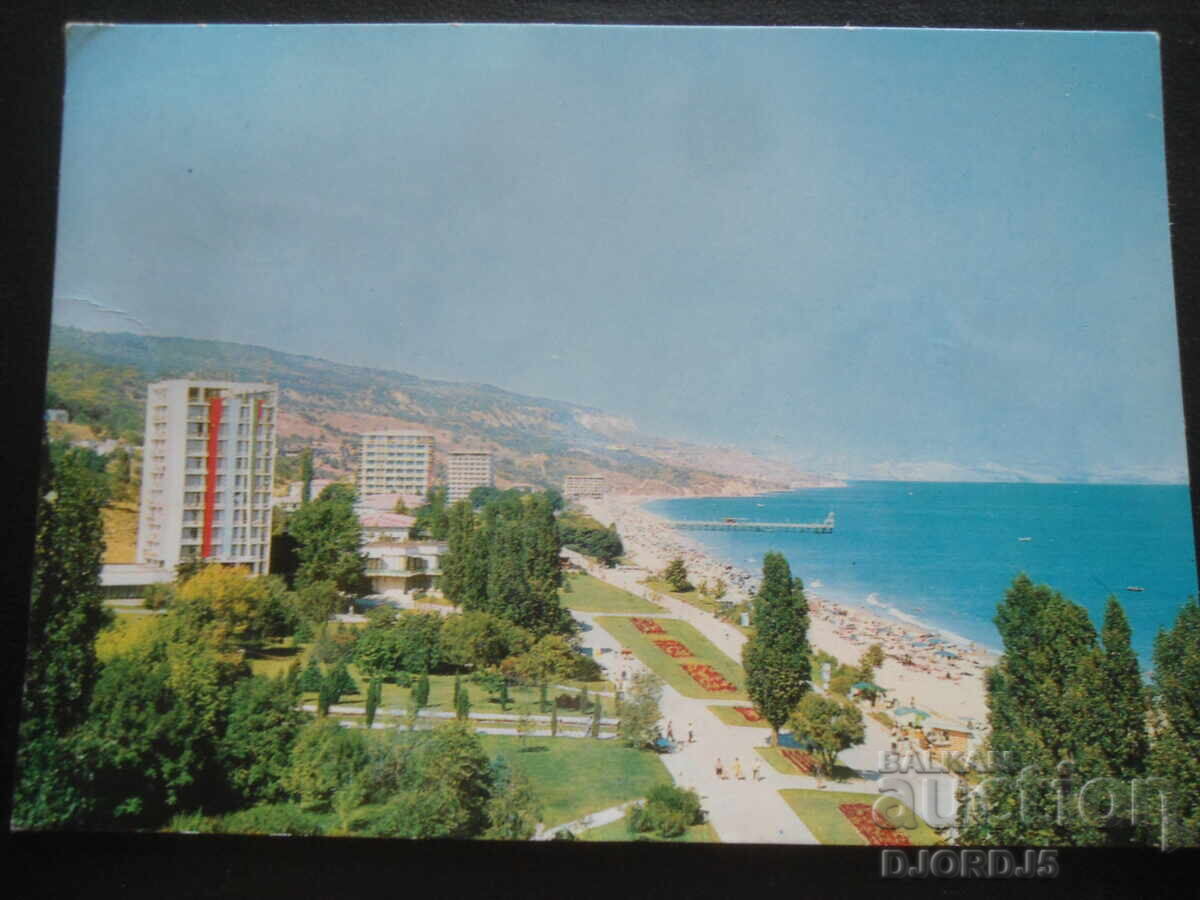 ΒΑΡΝΑ. Χρυσή άμμος - γενική άποψη, Παλιά κάρτα