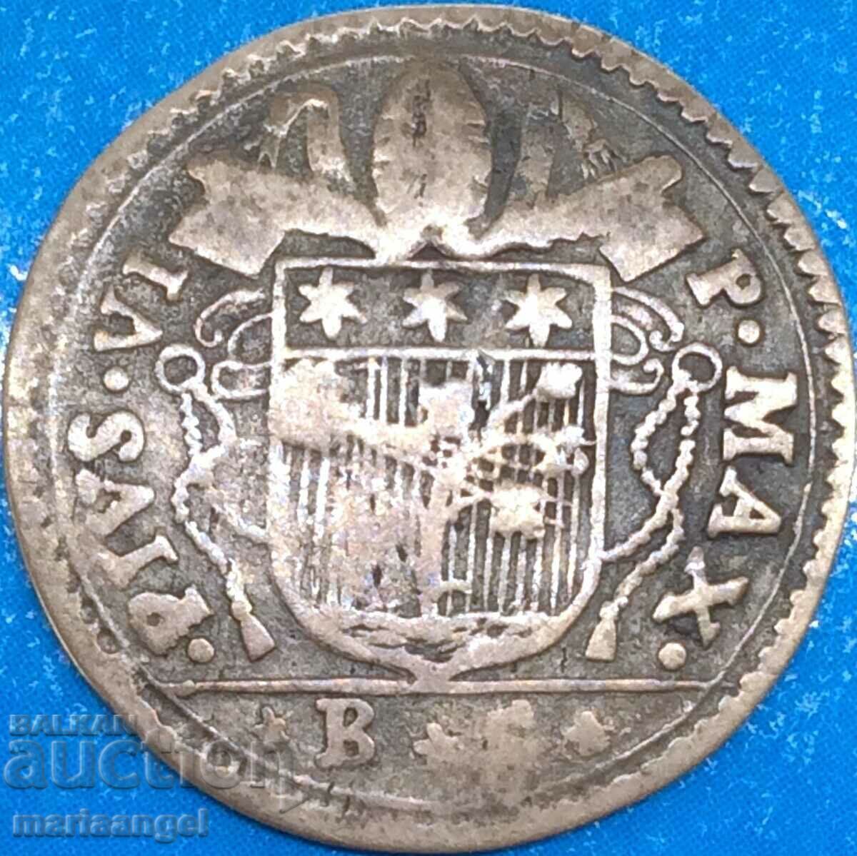 Βατικανό 1778 Carlino da 5 Bolognese Pius VI 1775-1799 Bologna με τιμή 120.00 BGN | € 61.36