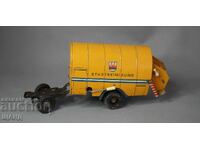Vechiă jucărie germană de metal, model camion de gunoi
