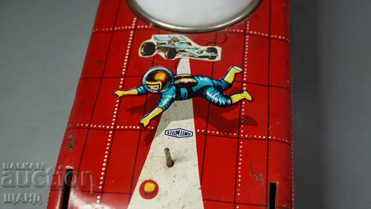 Παλιό Ουγγρικό μεταλλικό παιχνίδι μοντέλο σεληνοχόδου διάστημα - 5