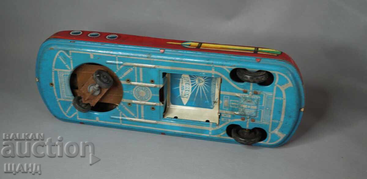 Παλιό Ουγγρικό μεταλλικό παιχνίδι μοντέλο σεληνοχόδου διάστημα - 6