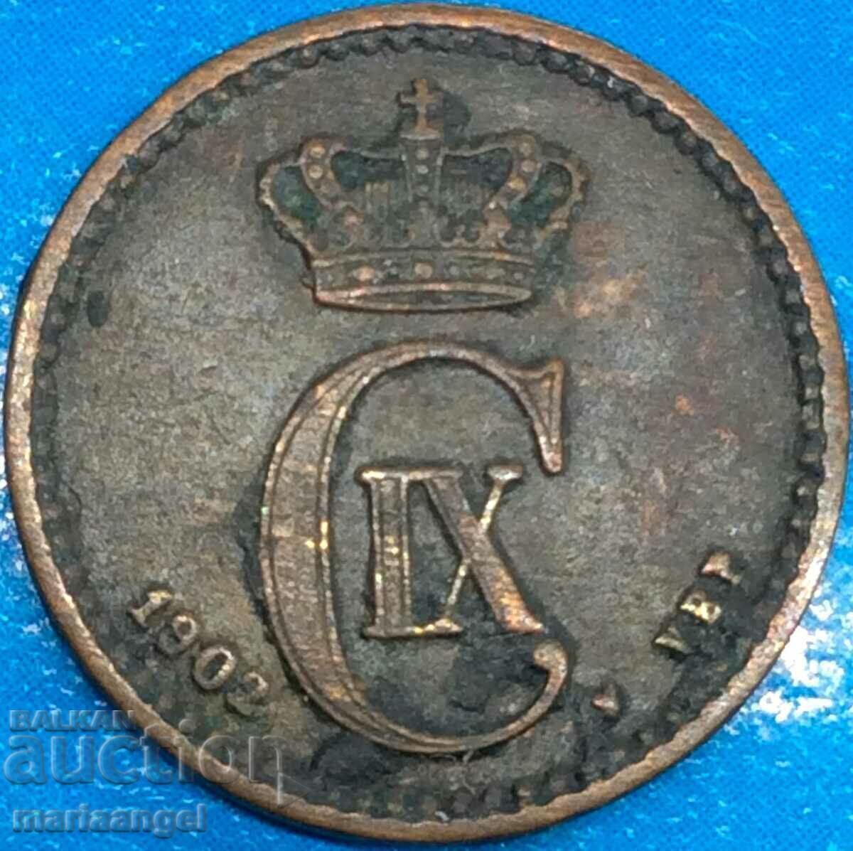 Danemarca 1902 1 minereu de altădată - denumire destul de rară - 6