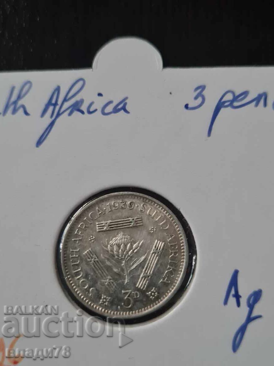 Ασημένιο νόμισμα 3 πένες 1939 - 5