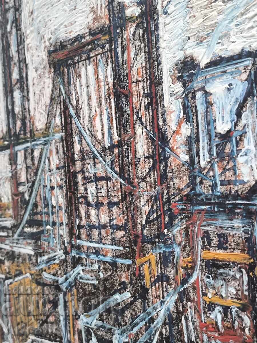 Large Oil Expressionist Painting - 7