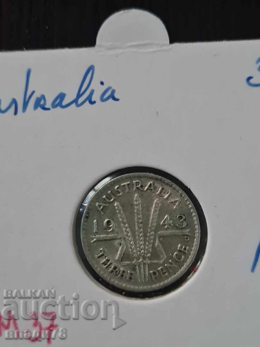 Ασημένιο νόμισμα 3 πένες 1943 - 6