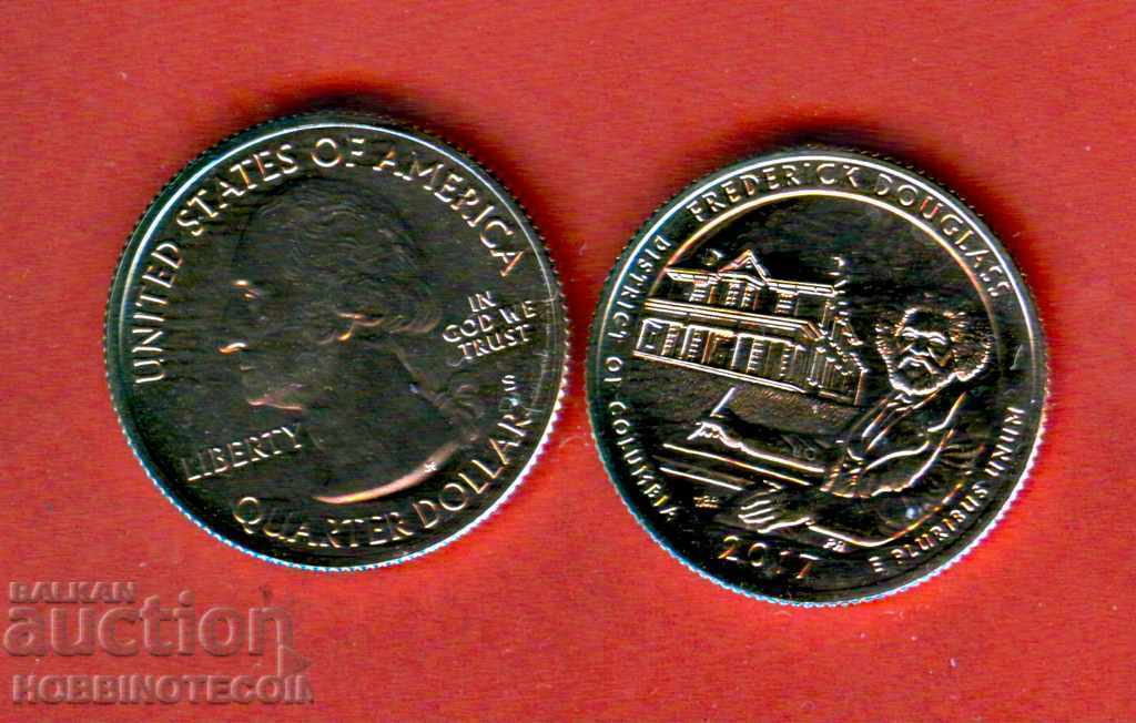 USA 25 cent issue 2017 - S Frederick Douglass UNC