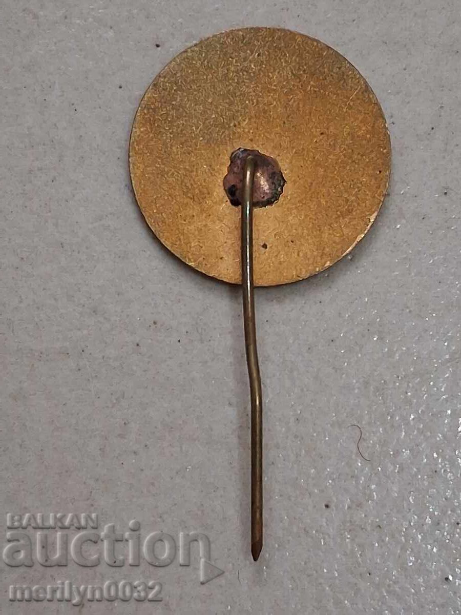 Δημοπρασία Εμαγιέ κονκάρδα, σήμα στήθους, μετάλλιο, κονκάρδα