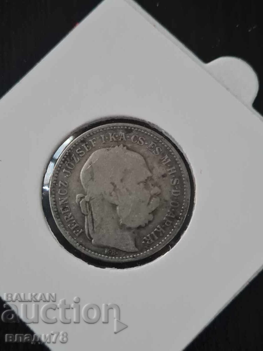 Silver coin 1 crown 1893 - 6