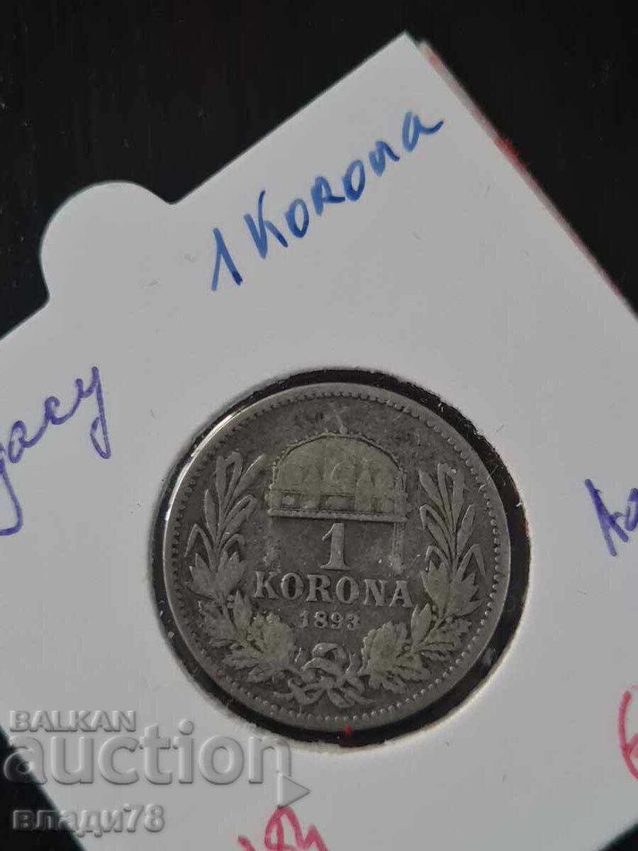 Silver coin 1 crown 1893