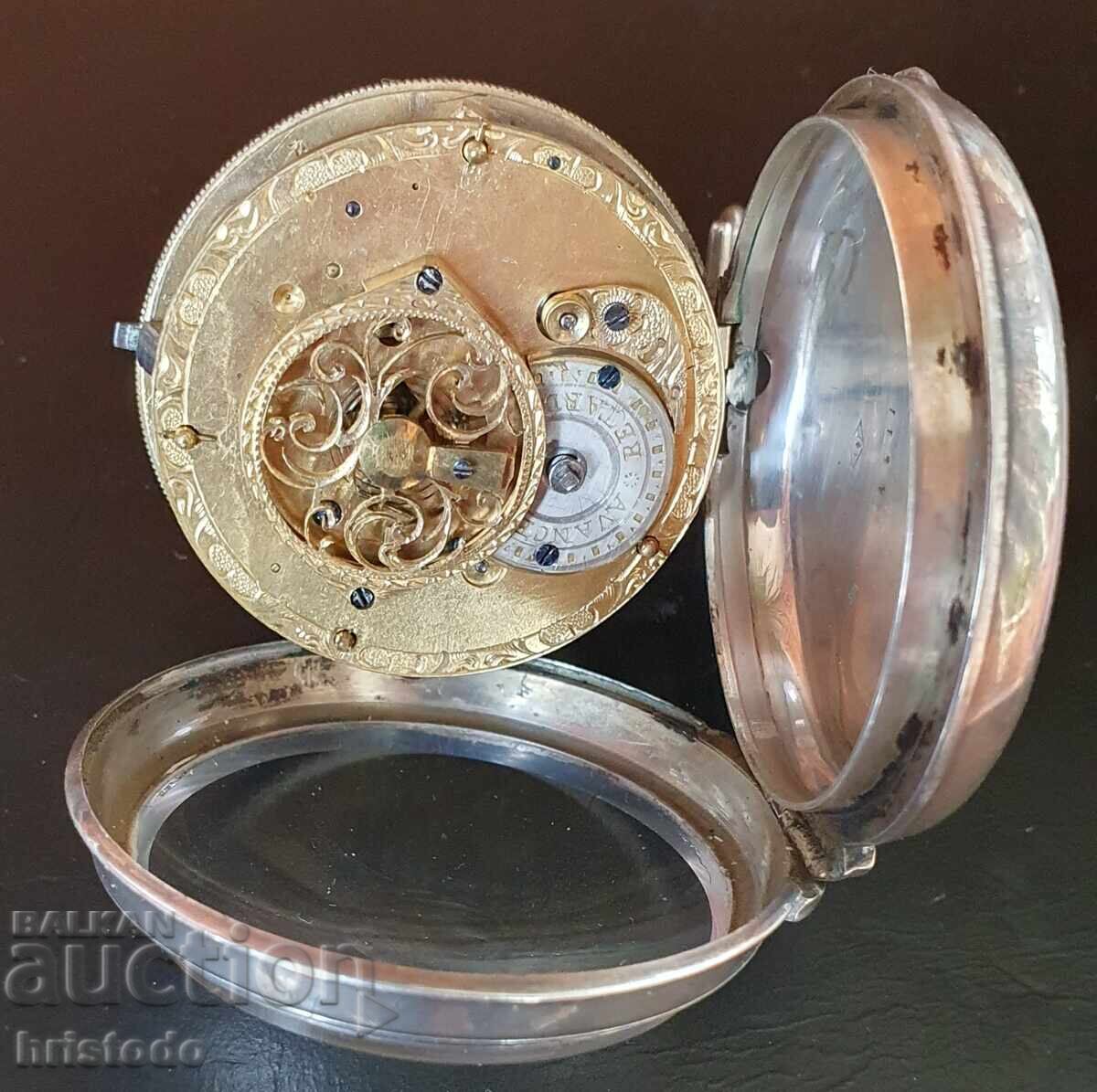 Стар сребърен Френски джобен часовник - 5 Стар сребърен Френски джобен часовник - 5