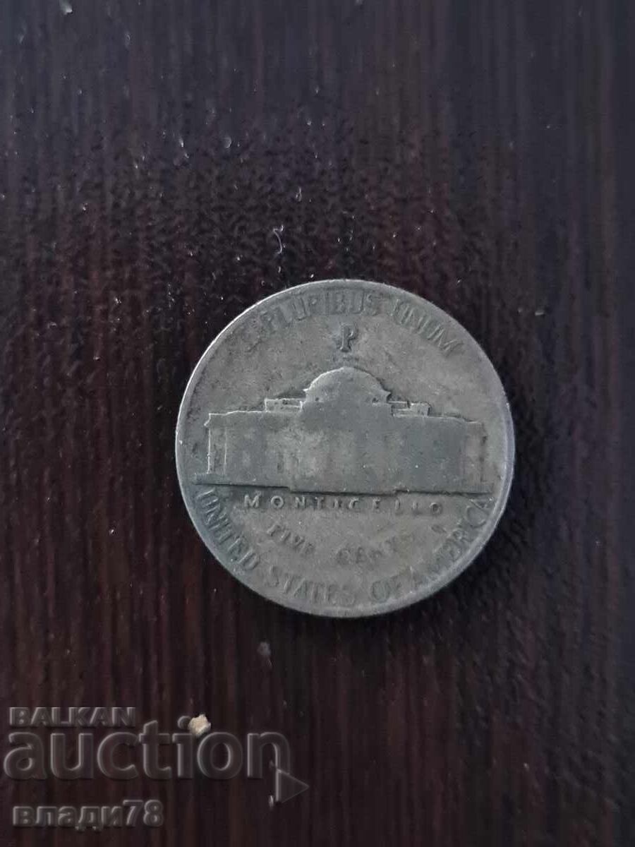 Licitație Monedă de argint 5 cenți 1942