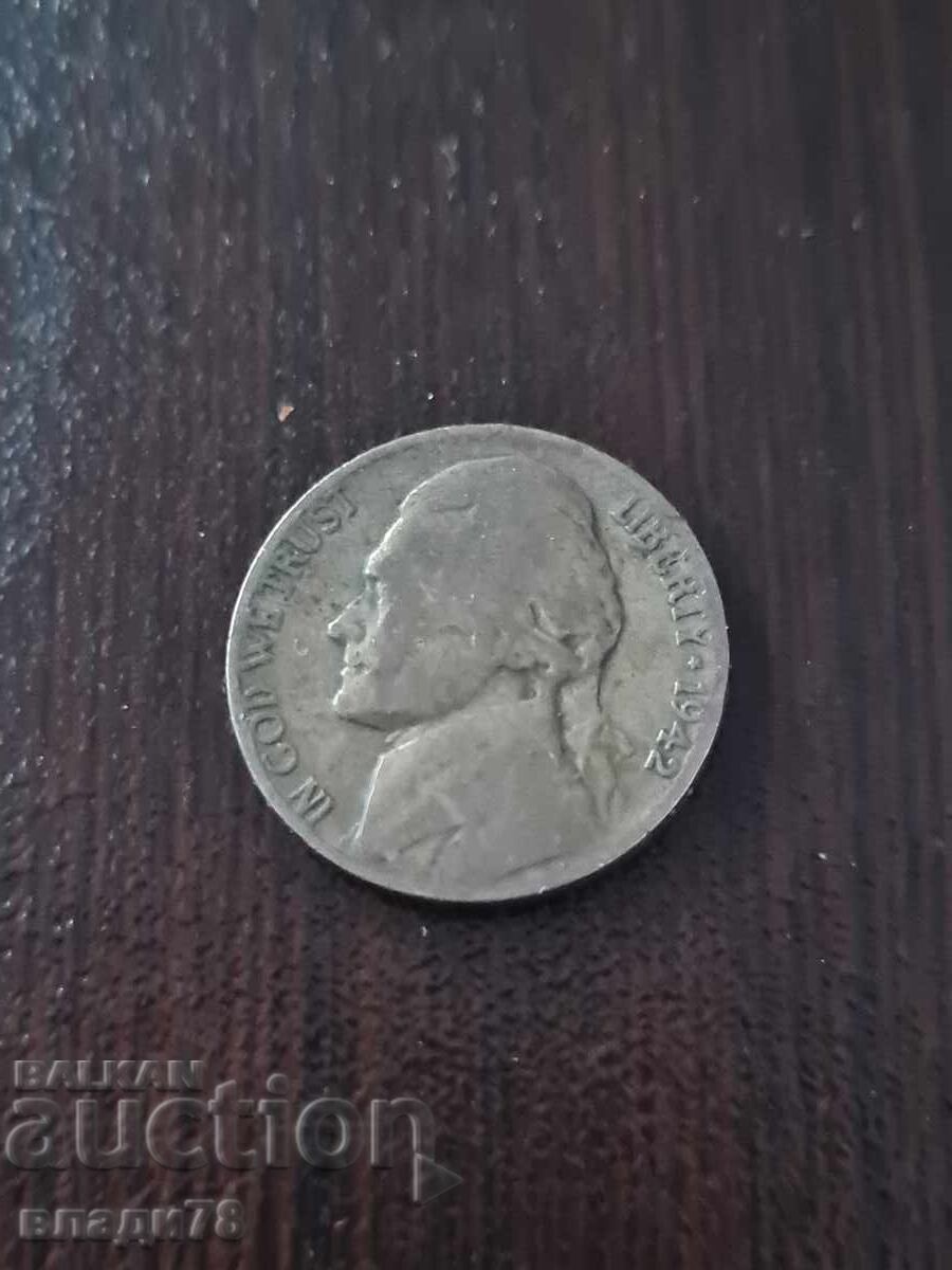 Monedă de argint 5 cenți 1942 - 6