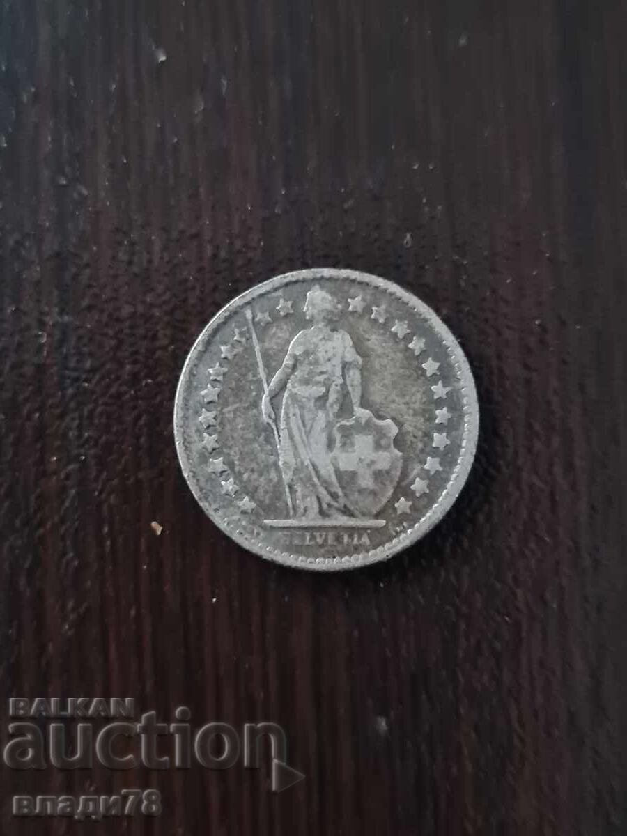 Delivery of Silver coin 1/2 franc 1921