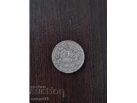 Сребърна монета 1/ 2 франк 1921 г