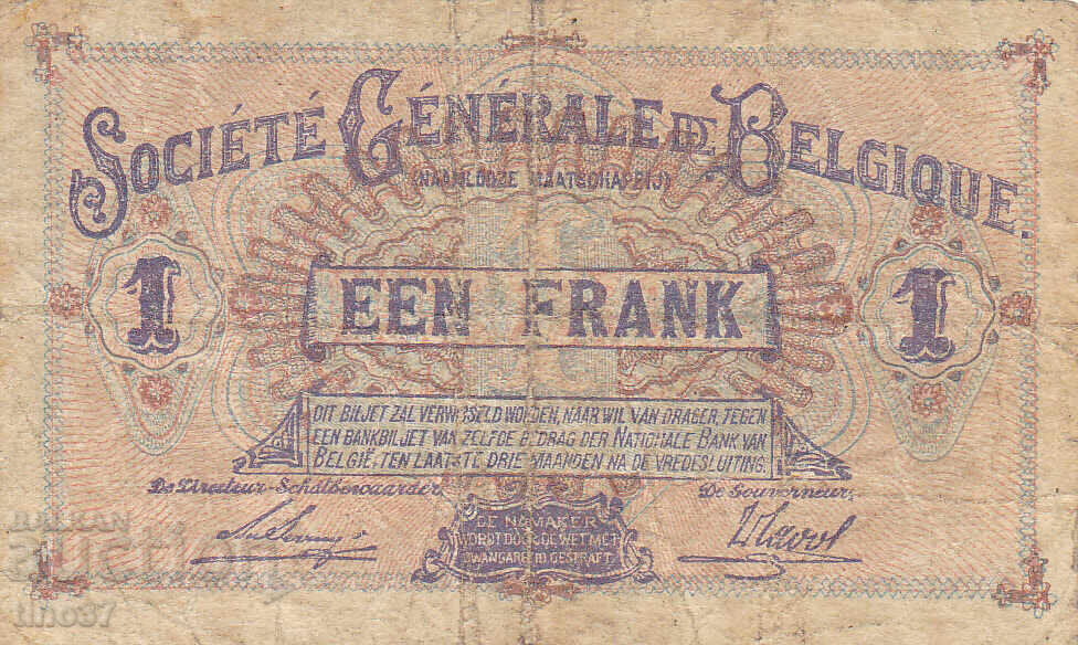 Licitație tino37 - BELGIA - 1 FRANC - 1915