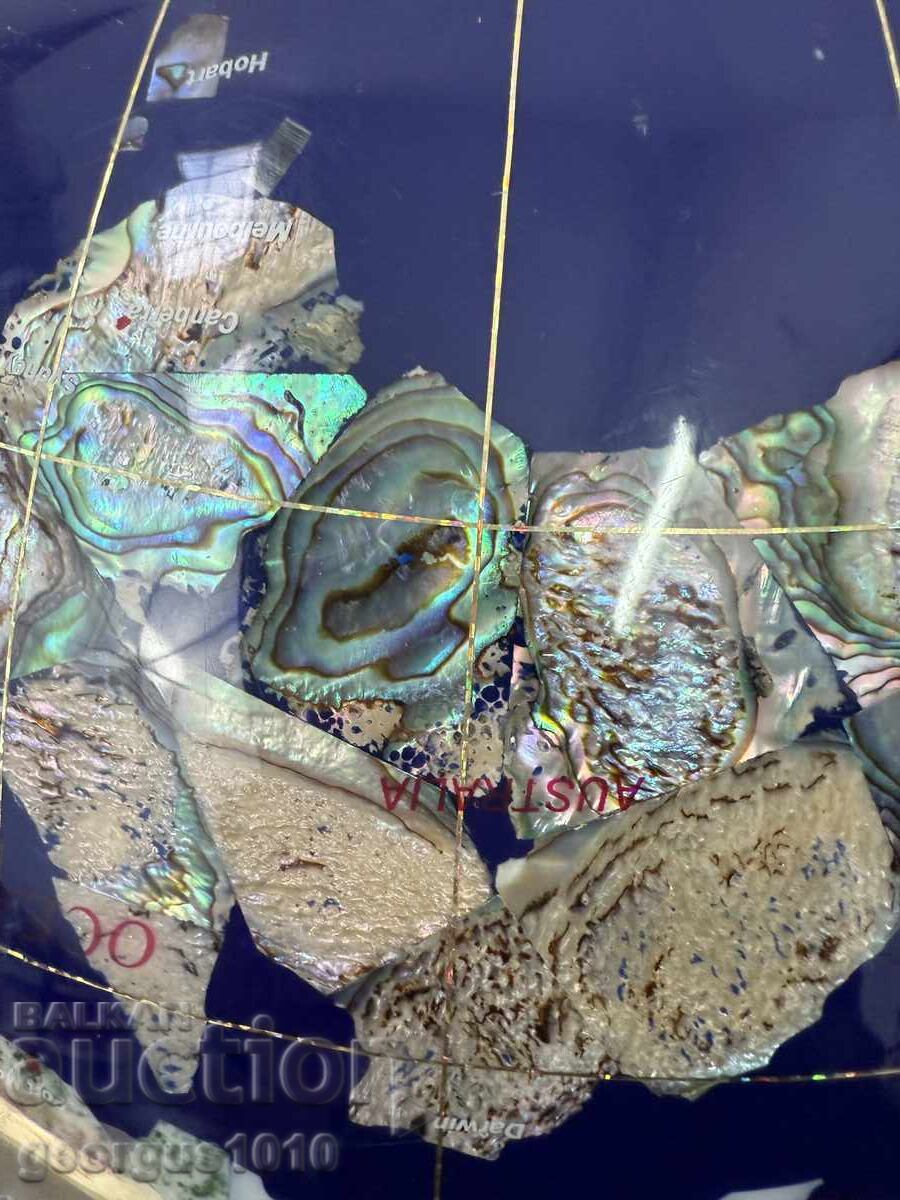 Delivery of Tabletop globe made of semiprecious minerals №7670