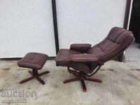 Σκαμπό και πολυθρόνα με επιλογή ύπνου από φυσικό δέρμα!!!