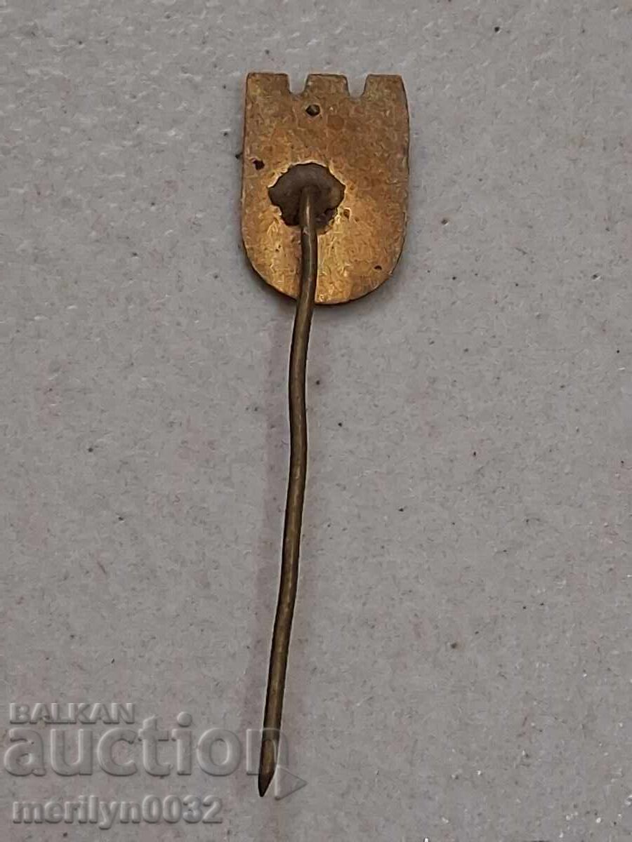 Παράδοση Εμαγιέ κονκάρδα ΚΡΤΑ Β.Τύρνοβο, σήμα, μετάλλιο, κονκάρδα