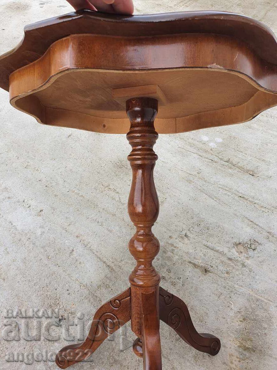 Măsuță de lemn vintage frumoasă cu intarsie!!! - 7