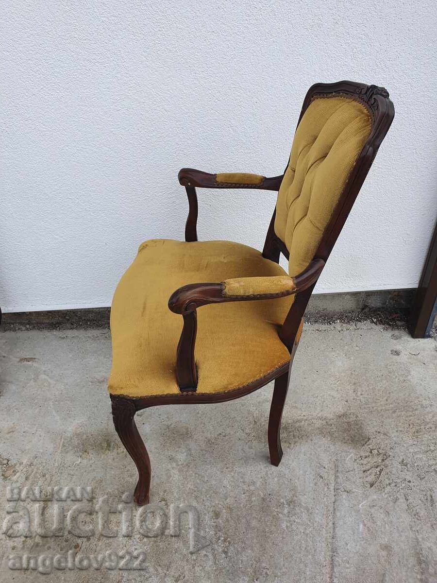 Красив винтидж дървен стол масив!!! - 5 Красив винтидж дървен стол масив!!! - 5