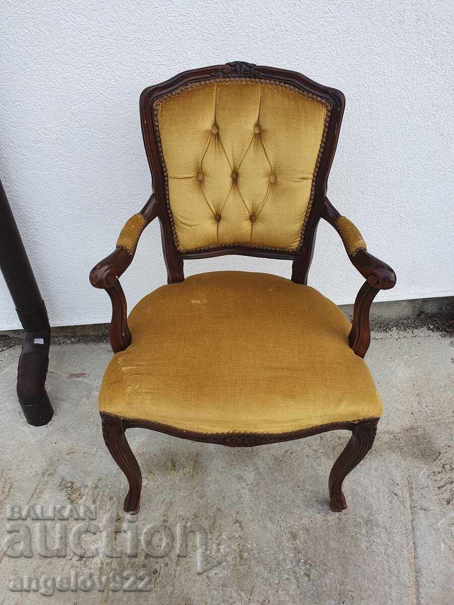 Красив винтидж дървен стол масив!!! - 6 Красив винтидж дървен стол масив!!! - 6