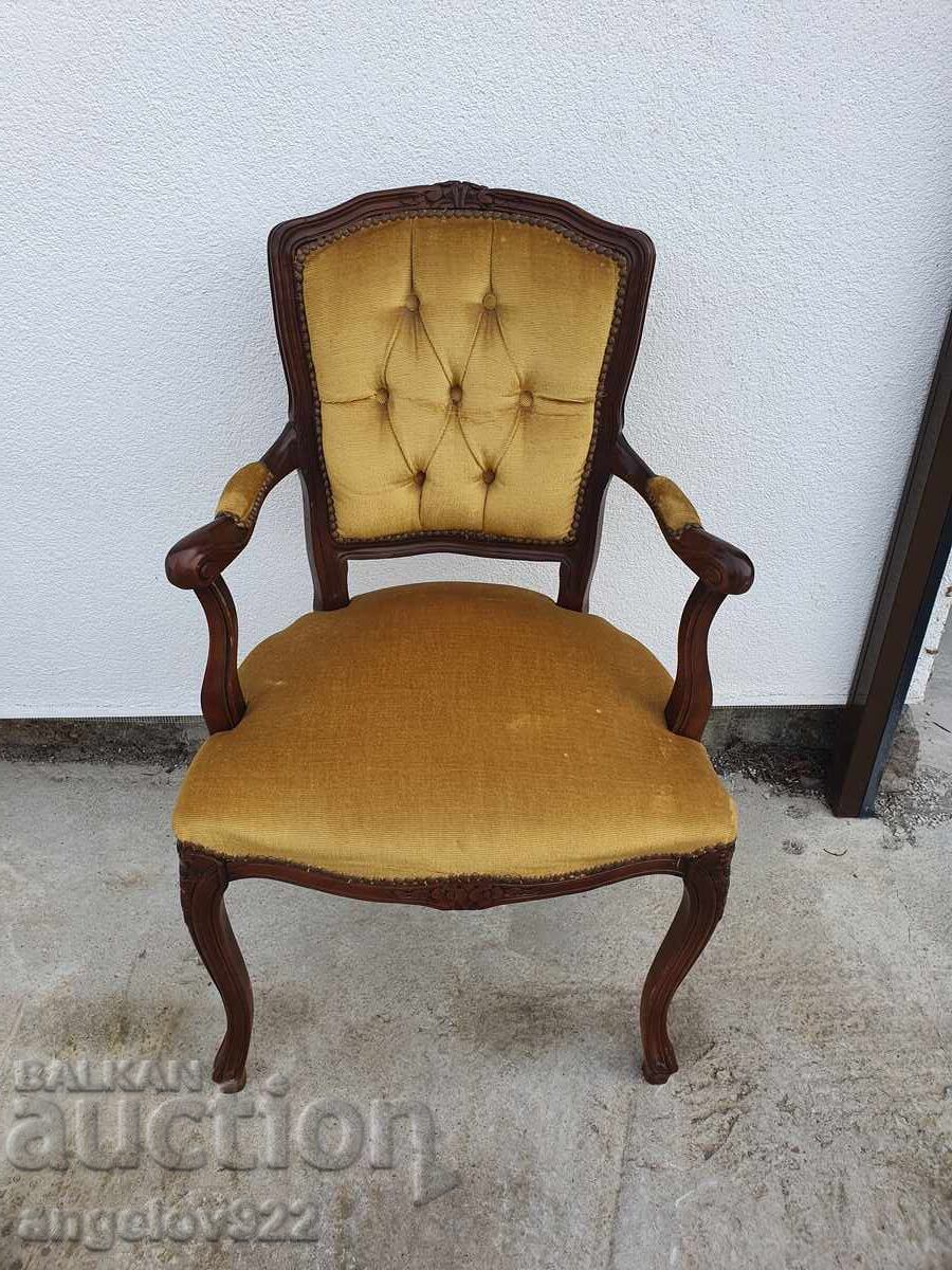 Красив винтидж дървен стол масив!!! - 6 Красив винтидж дървен стол масив!!! - 6