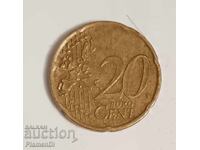 Монета от 20 евроцента 2002г Нидерландия.