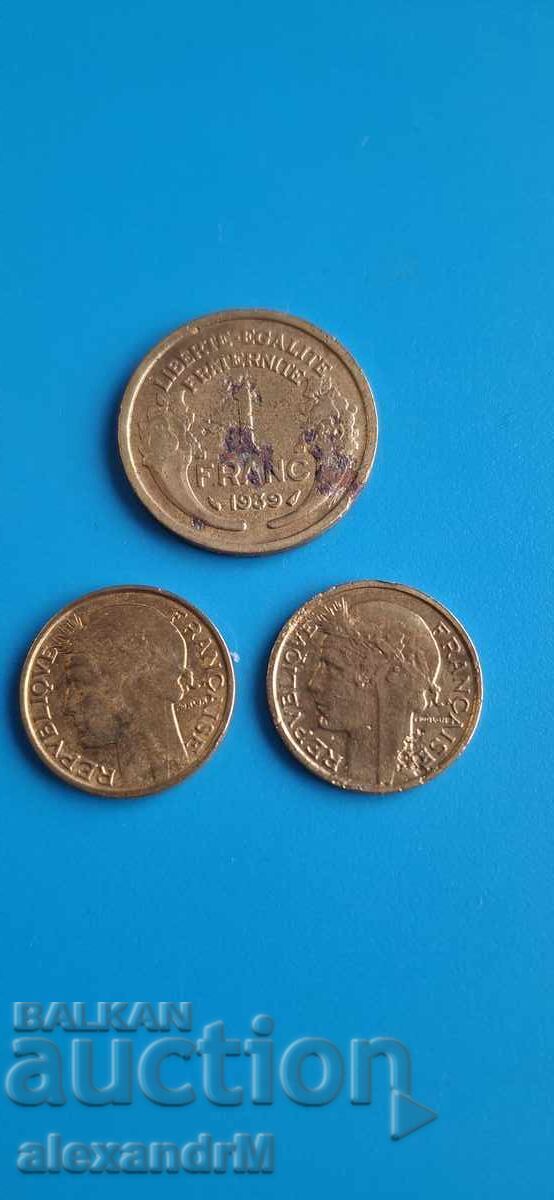 50 σεντ 1932/1939 + 1 φράγκο 1939 Γαλλία Τρίτη Δημοκρατία με τιμή 1.50 BGN | € 0.77