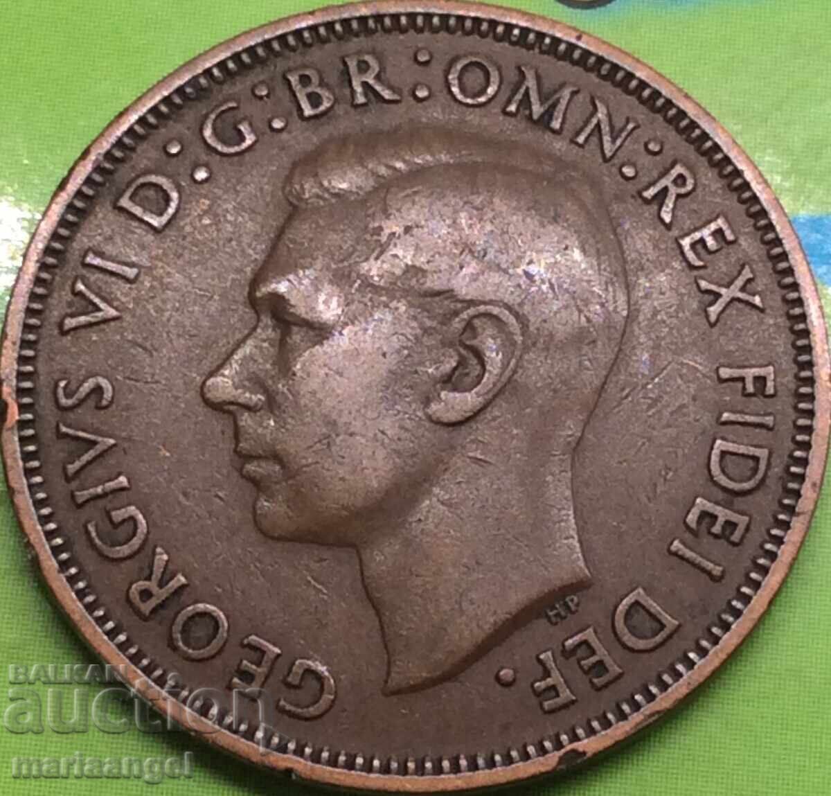 1/2 Penny 1950 Great Britain George VI Bronze with price 4.00 BGN | € 2.05