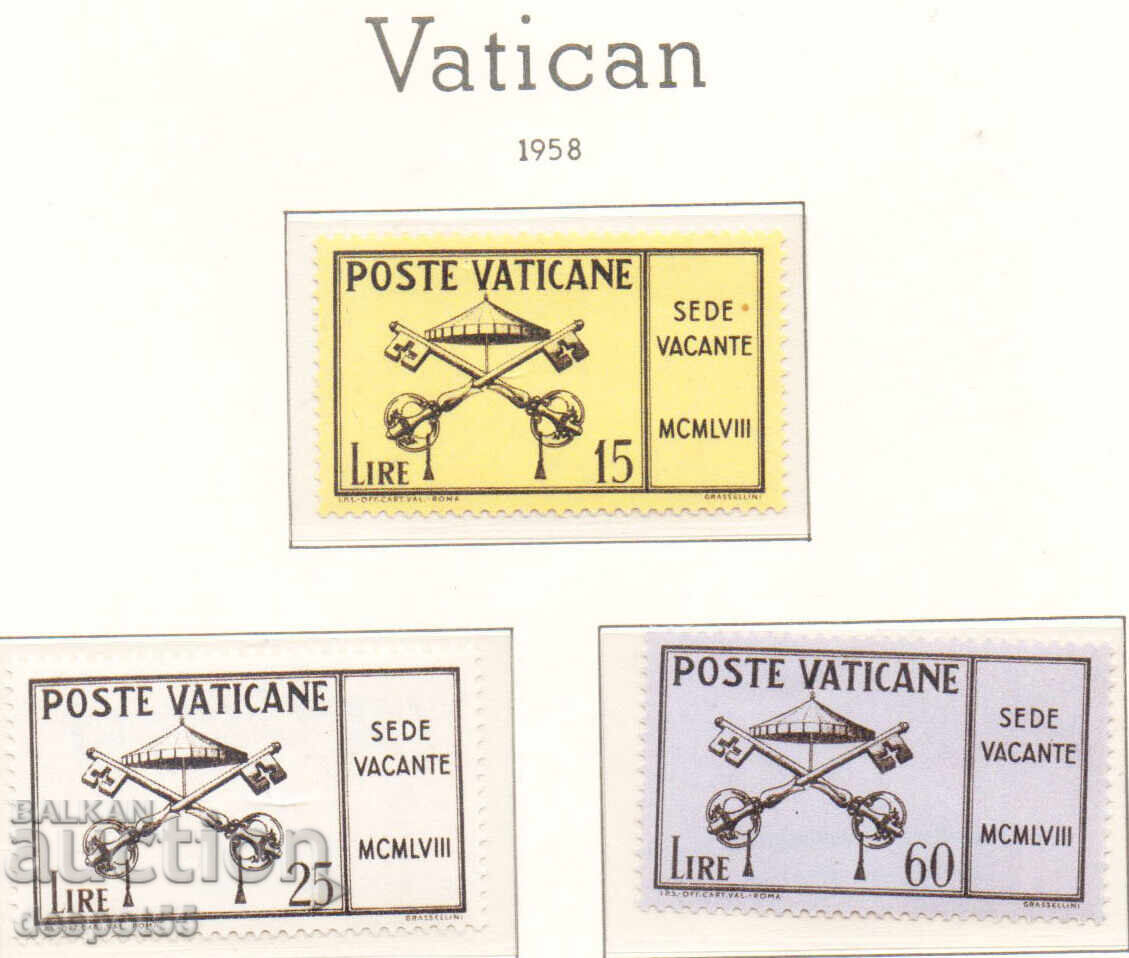 1958. Ватикана. Sede vacante.
