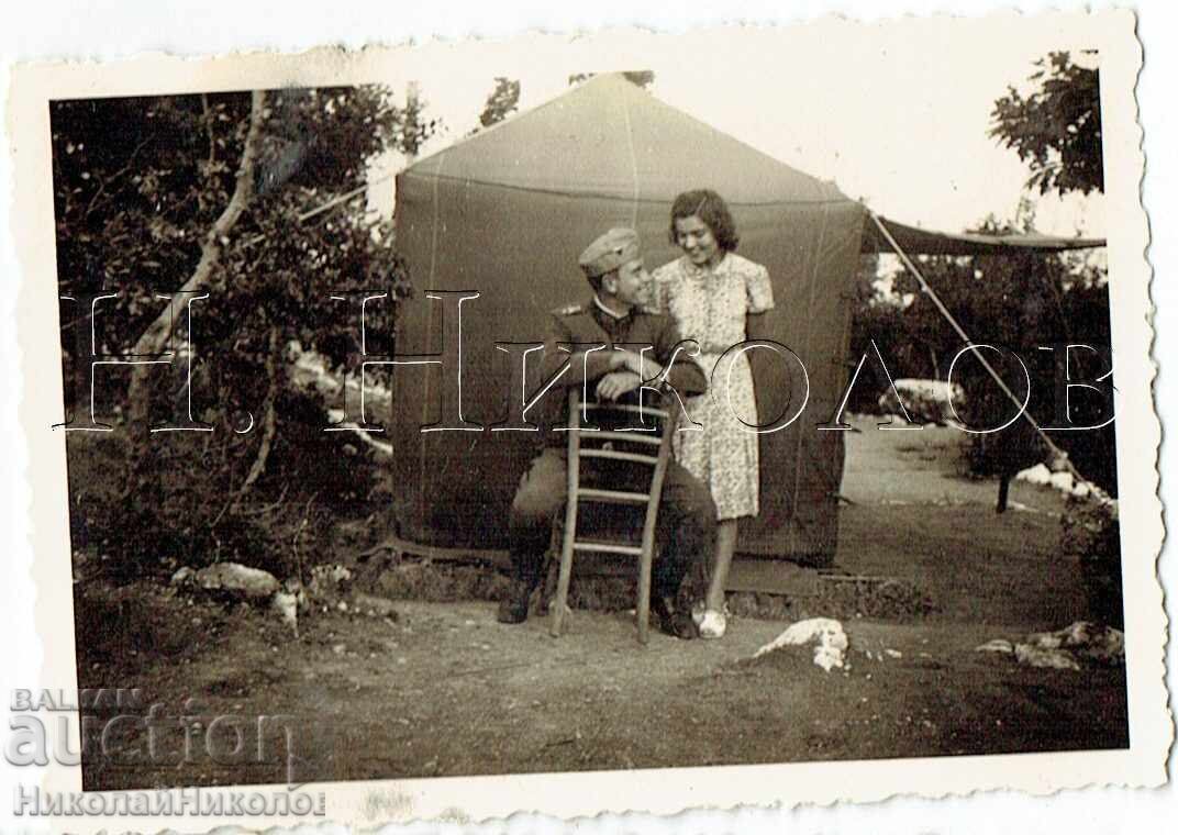 1941 FOTOGRAFIE MICĂ VECHE VARNA SF. CONSTANTIN MILITAR E613