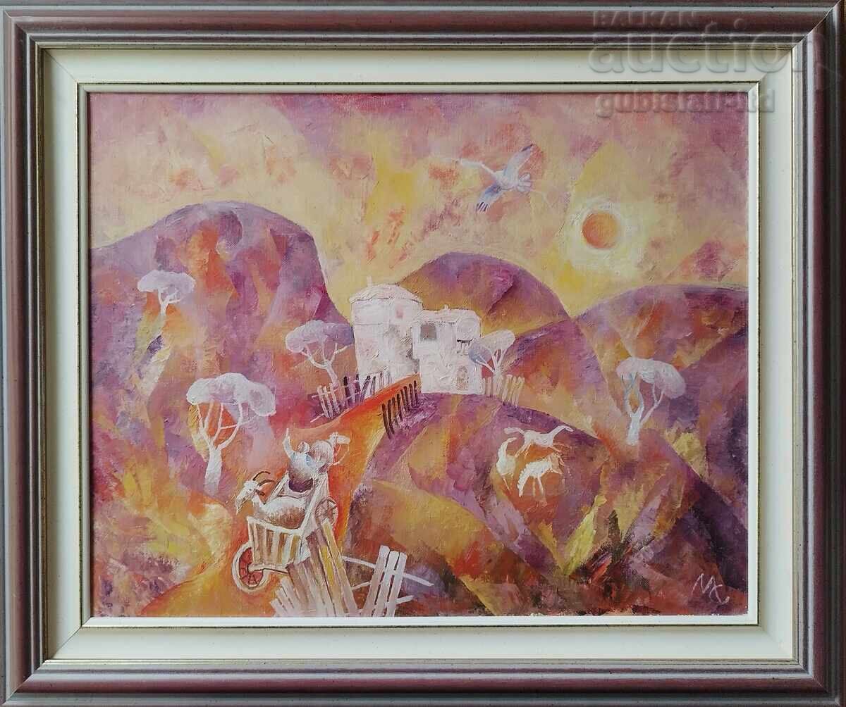 Картина "От пазара", худ. Милчо Спасов (1950-2023)