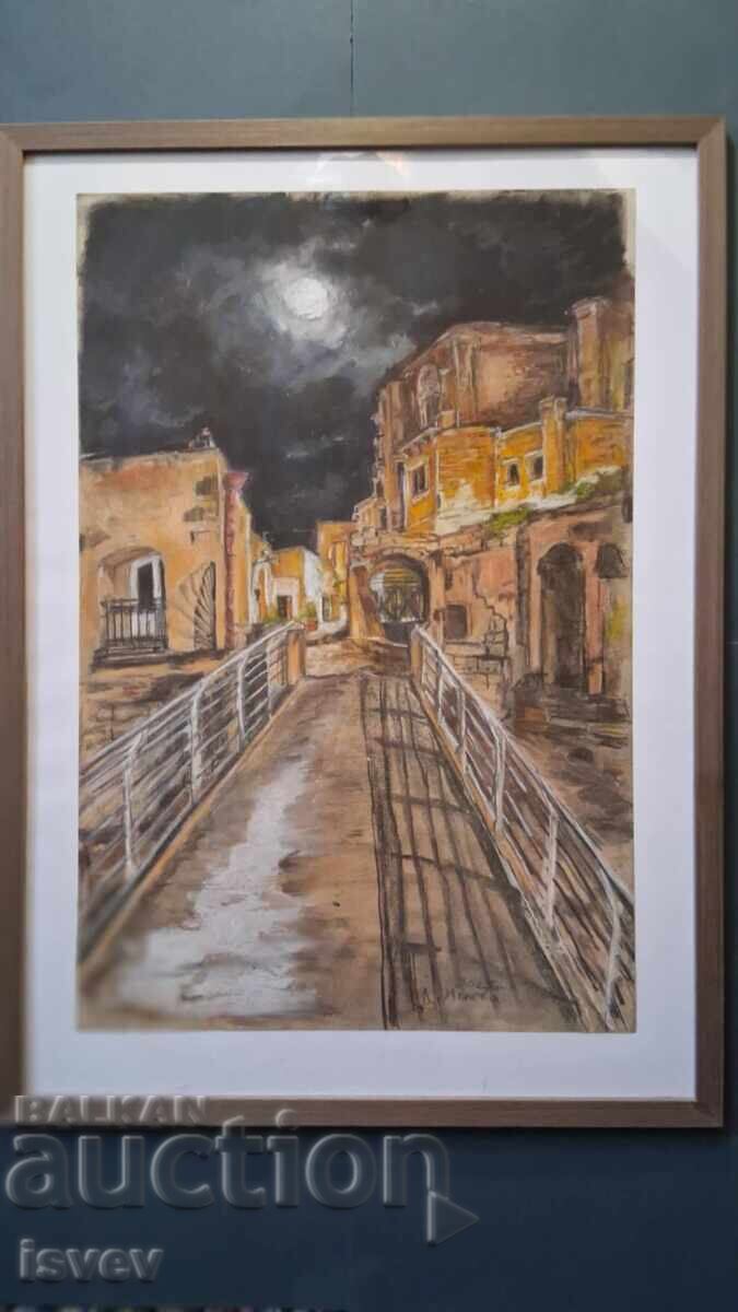 Μεγάλη όμορφη ζωγραφιά θέα από Ματέρα Ιταλία με τιμή 450.00 BGN | € 230.08