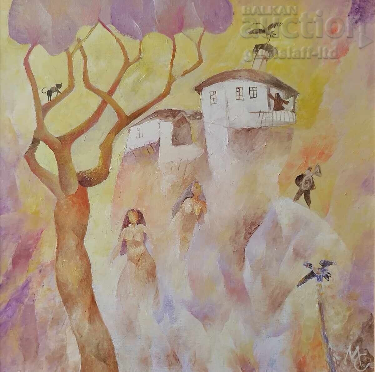 Painting "Mood", artist Milcho Spasov (1950-2023) with price 2400.00 BGN | € 1227.10