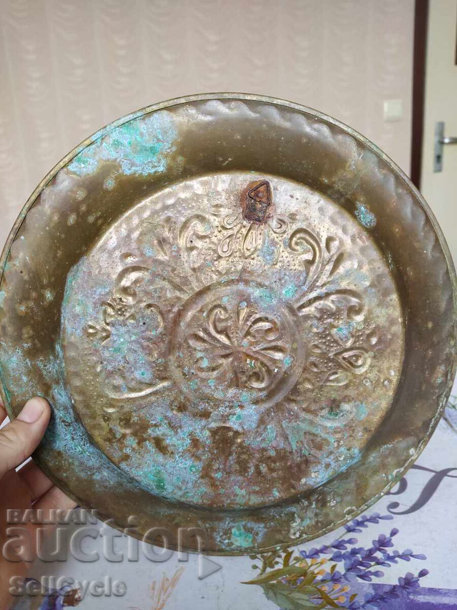 Доставка на ✅СТАРА МЕСИНГОВА ЧИНИЯ ЗА СТЕНА ОТ 40 - ТЕ ГОДИНИ❗