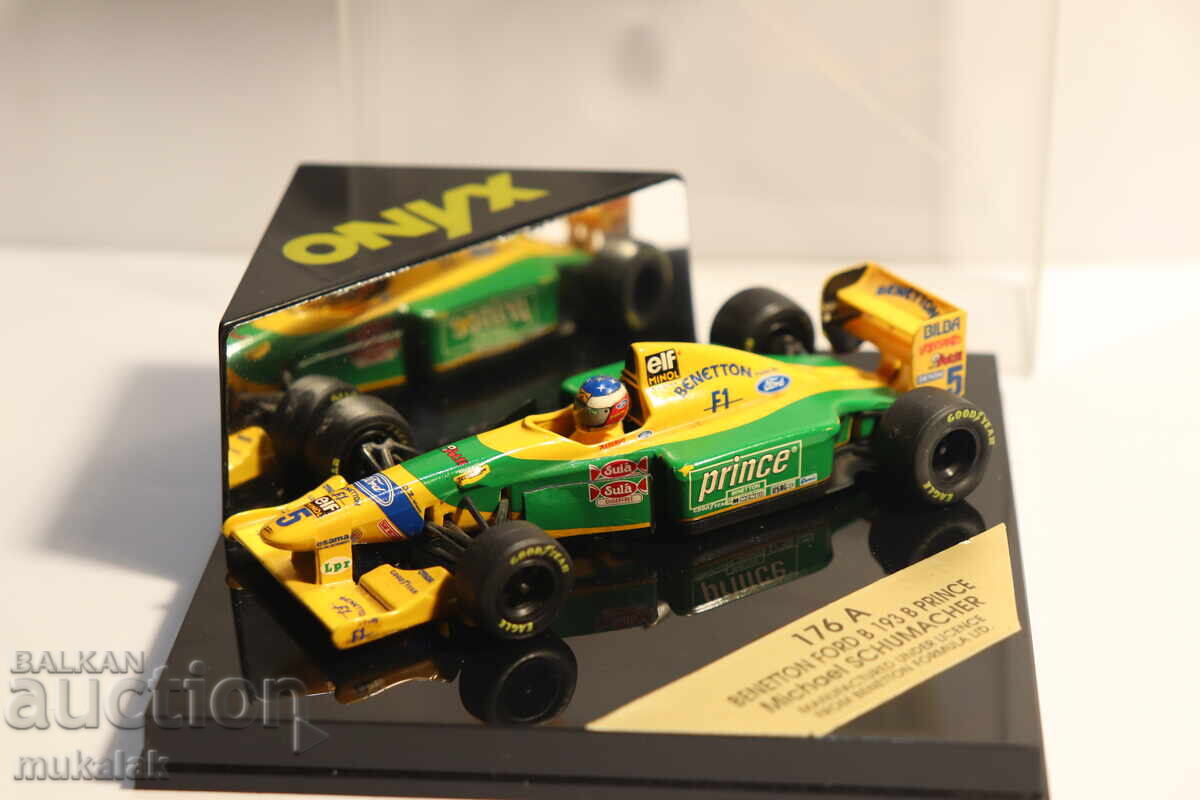 1:43 ONYX BENETTON FORD MICHAEL SCHUMACHER BOLID FORMULA