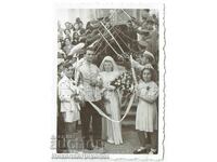 MICĂ POZĂ VECHE VARNA OFIȚER MILITAR NUNTĂ ȘPALIER E622