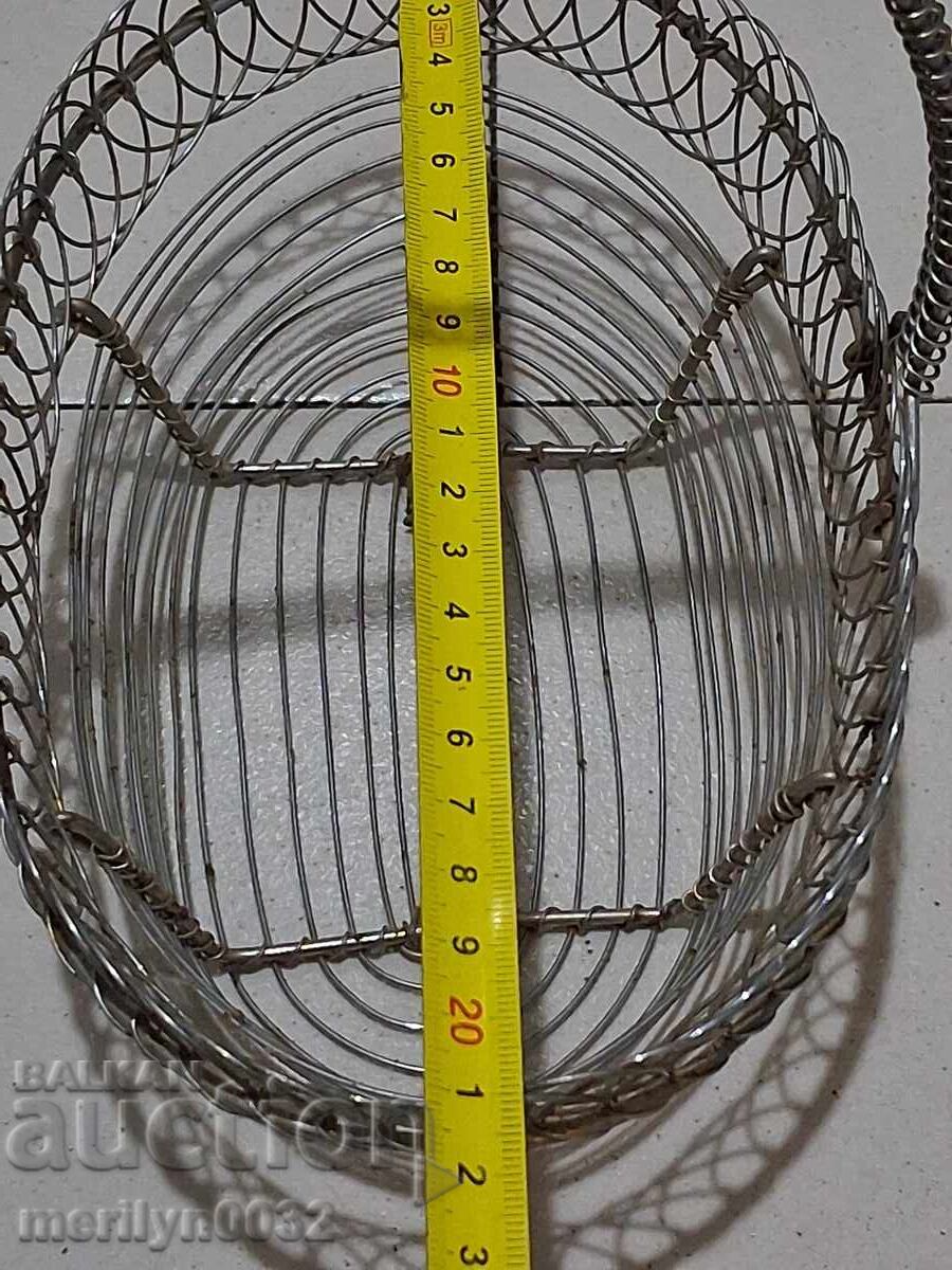 Coșuleț metalic, bomboniere, coș, zaharniță - 6