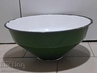 Reflector emailat dublu, lampă email, anii '60-'70