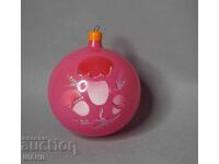 Figurină veche de jucărie din lut pentru mingea de pom de Crăciun