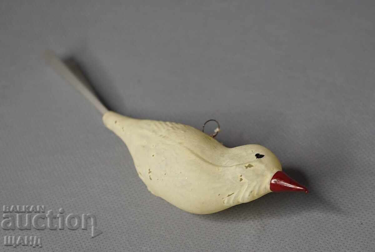 Auction  Old Glass Christmas Tree Ornament Bird
