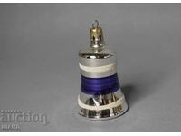 Figurină veche de jucărie din lut pentru clopoțel de pom de Crăciun