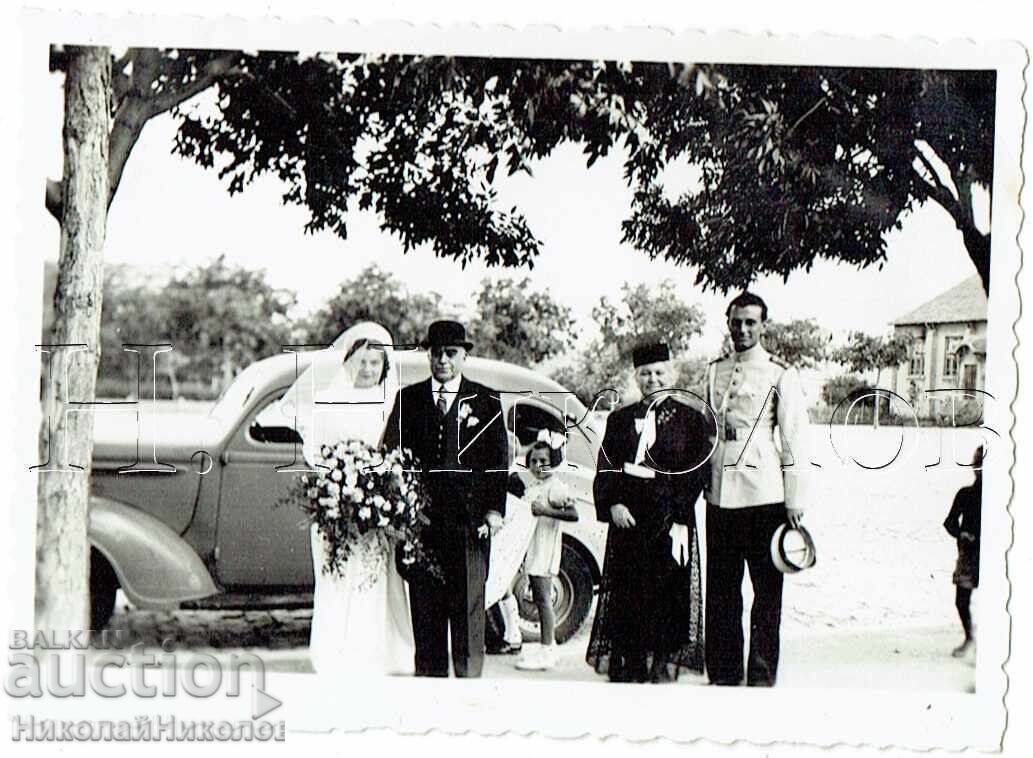 SMALL OLD PHOTO VARNA MILITARY OFFICER WEDDING E626 SMALL OLD PHOTO VARNA MILITARY OFFICER WEDDING E626