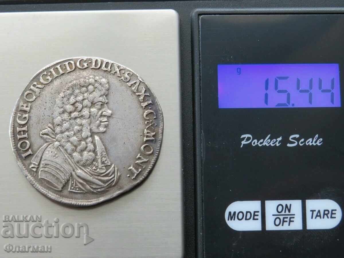 Auction  Saxony 2/3 Thaler 1678, Elector Johann Georg II