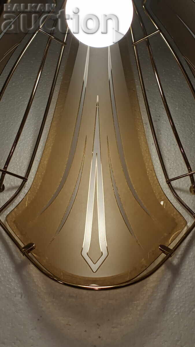 Auction  Lampshade (Chandelier) with 5 glasses and New LED bulb E27