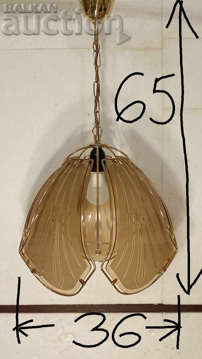 Lampshade (Chandelier) with 5 glasses and New LED bulb E27 - 6