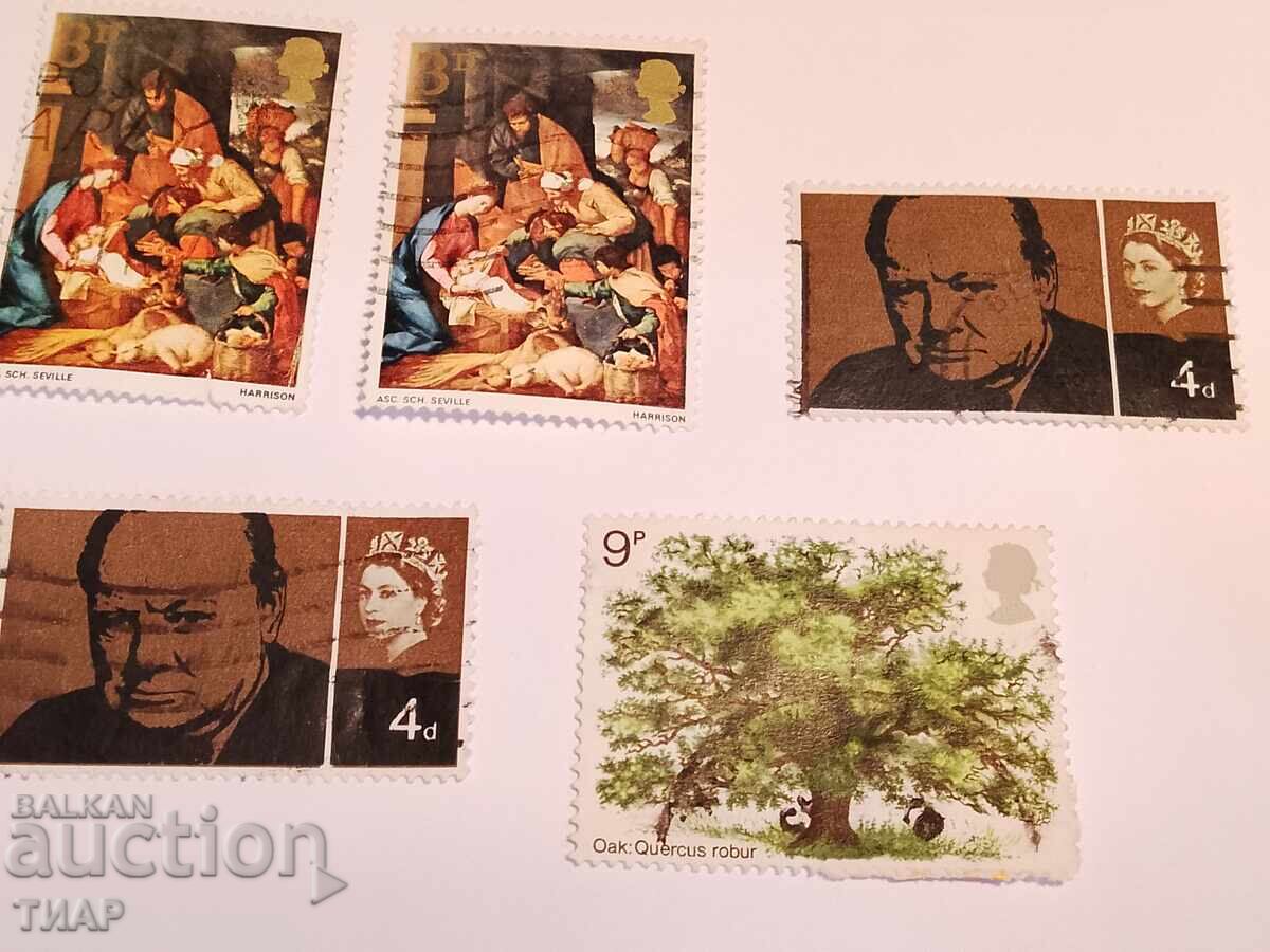 Postage stamps GB - 0.01 st